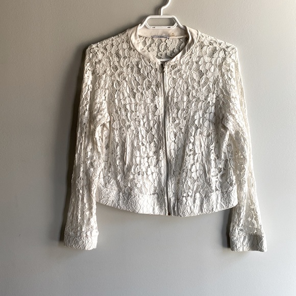 Dex Laser Cut Flower Bomber Jacket - Picture 6 of 6